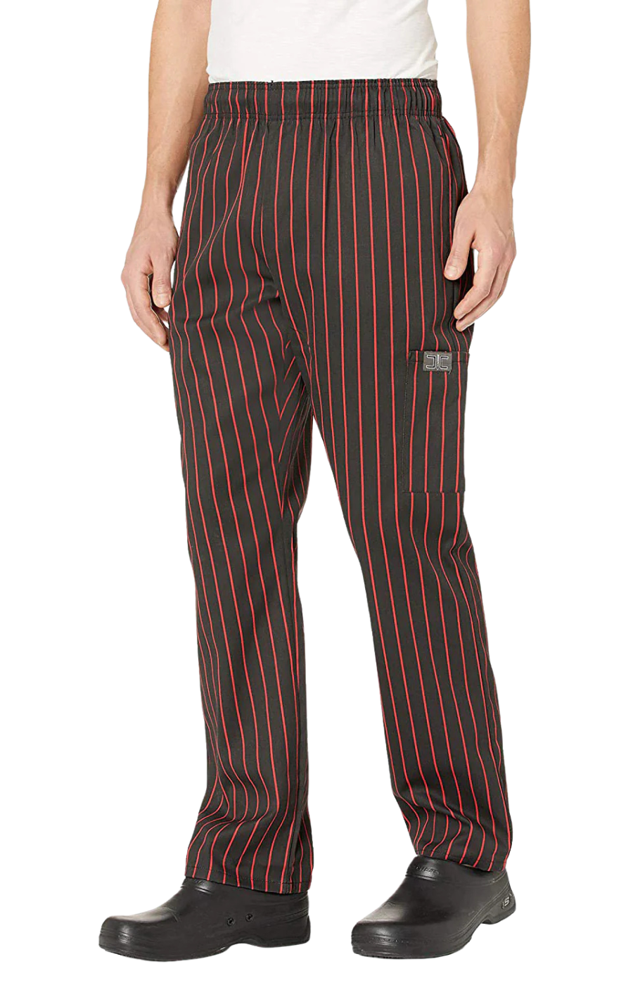 Pantalón Unisex Chef Code Con Jareta y 5 Bolsas Chalkstripe Red