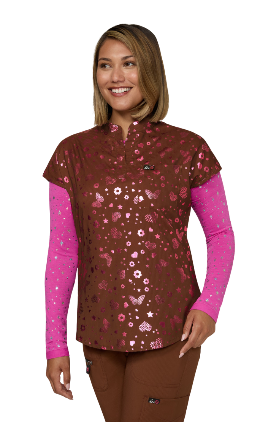 FALL25 Filipina Mujer Koi Lite Estampada Mod. Ari Iridescent Light Bright Walnut