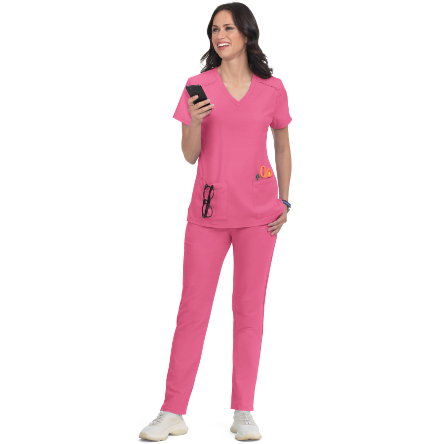 Conj. Mujer Koi Cureology Mod. Cardi/Atria Carnation Pink