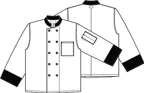 Filipina Chef Dickies Unisex Mod.DC46 Blanco c/Negro