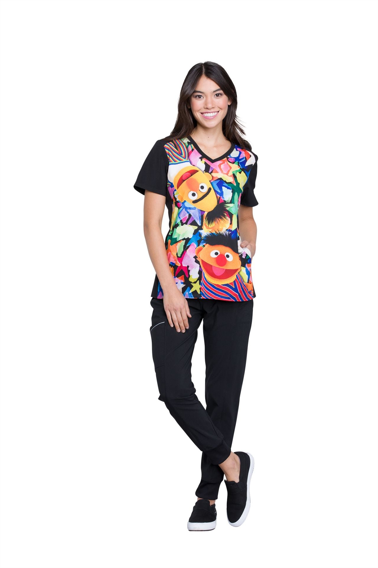 PFA Filipina Mujer Cherokee Tooniforms Mod.TF637 SWBA Plaza Sésamo