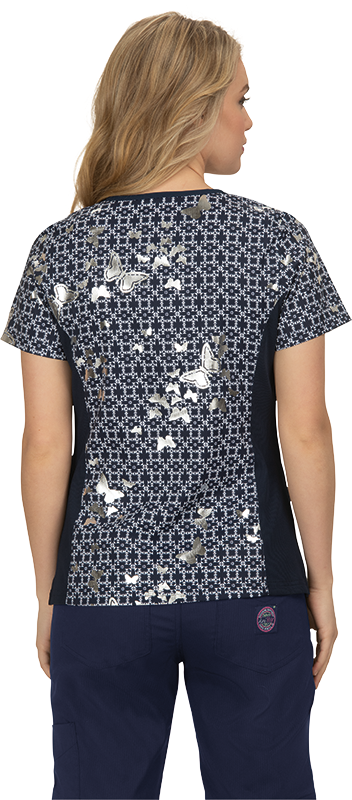 PFA Filipina Koi Mujer EstVar. "Textured Butterfly Foil Navy" T.S