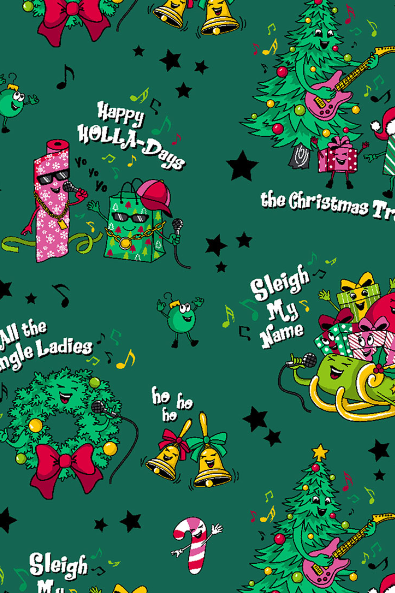 Cubrepolvos Mujer Cherokee Prints Navidad Mod. CK321 SGMN Sleigh My Name