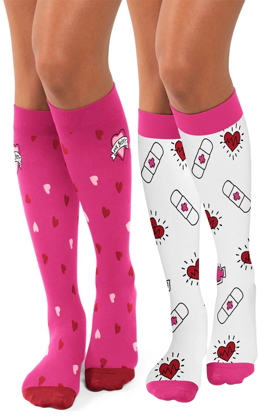 Paquete 2 Calcetas Compresión Mujer Koi Betsey Johnson Mod. Love and Care