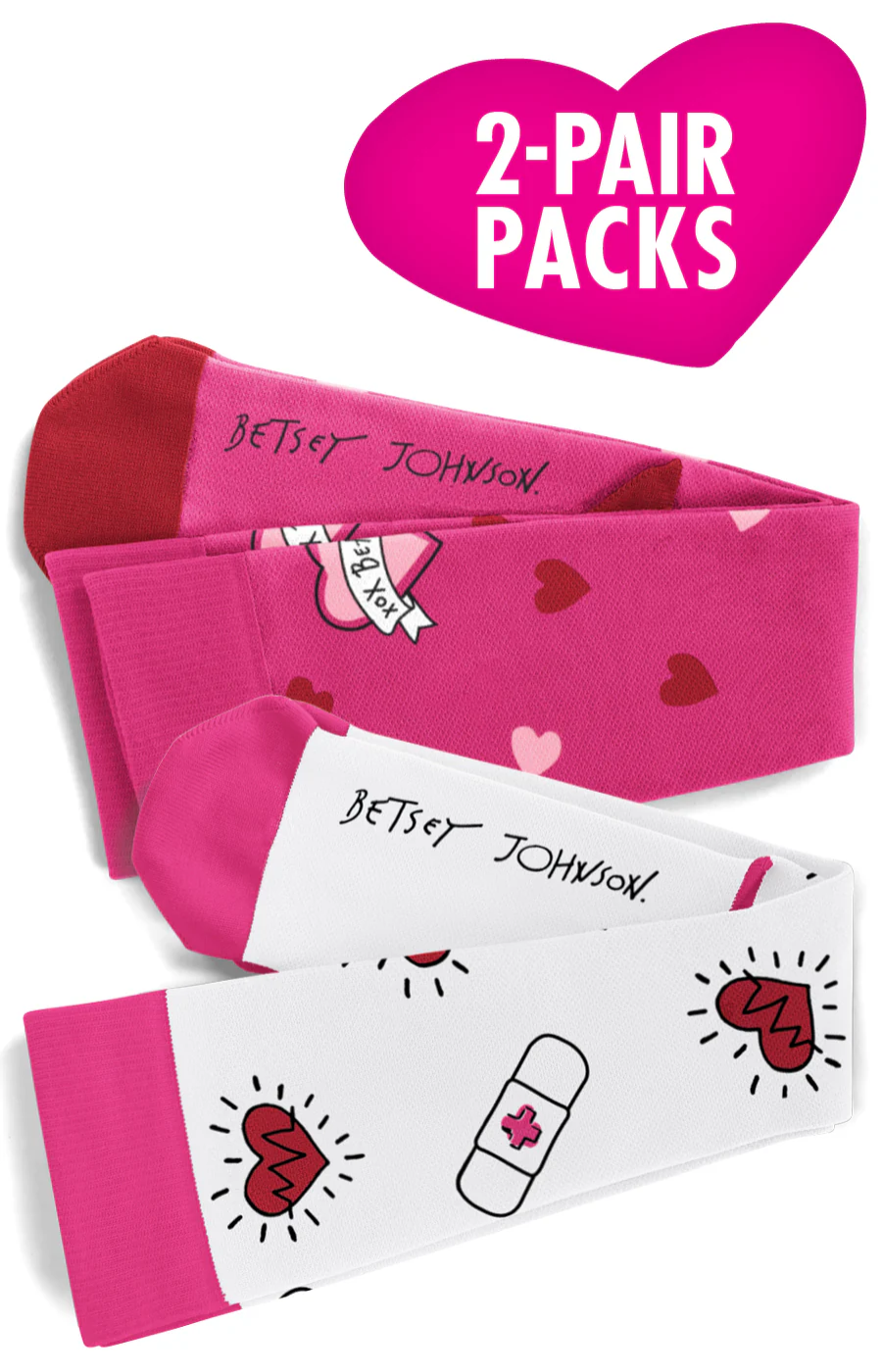 Paquete 2 Calcetas Compresión Mujer Koi Betsey Johnson Mod. Love and Care