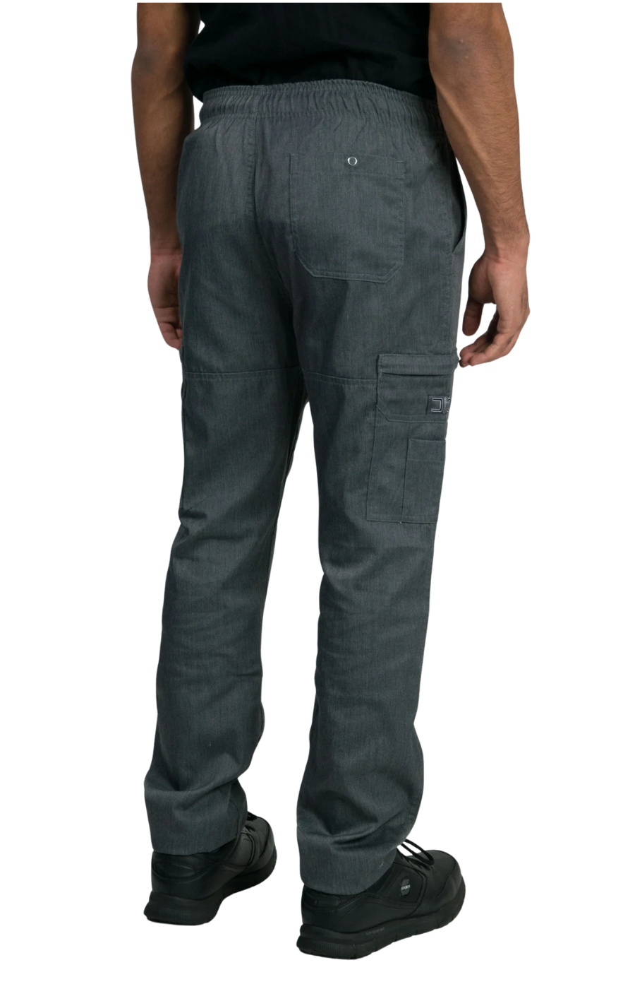 Pantalón Unisex Chef Code Slim Fit Con Cintura Elástica, Zipper y Bolsillos Cargo Heather Charcoal