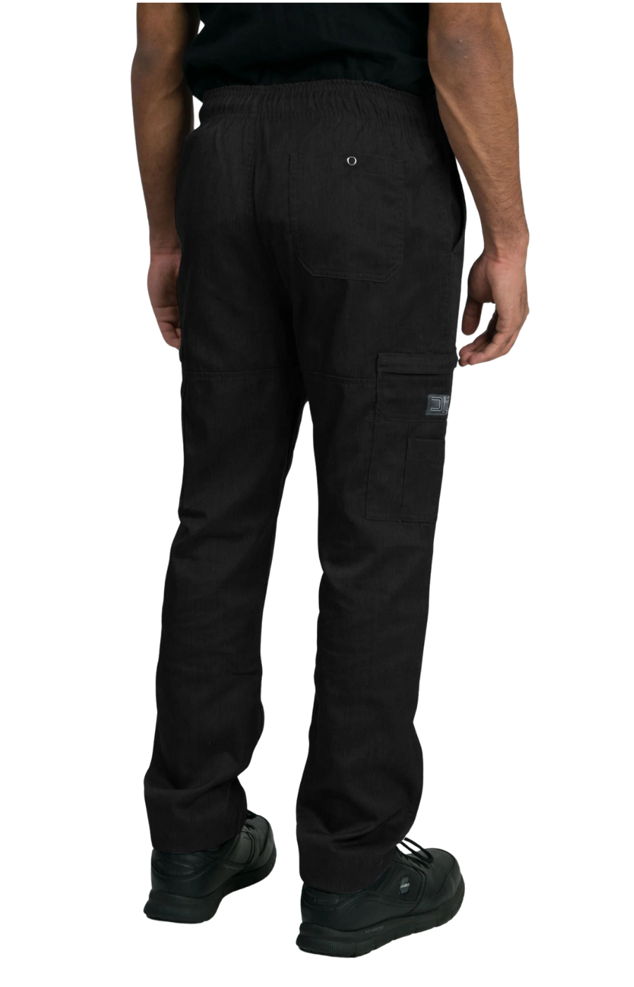 Pantalón Unisex Chef Code Slim Fit Con Cintura Elástica, Zipper y Bolsillos Cargo Black