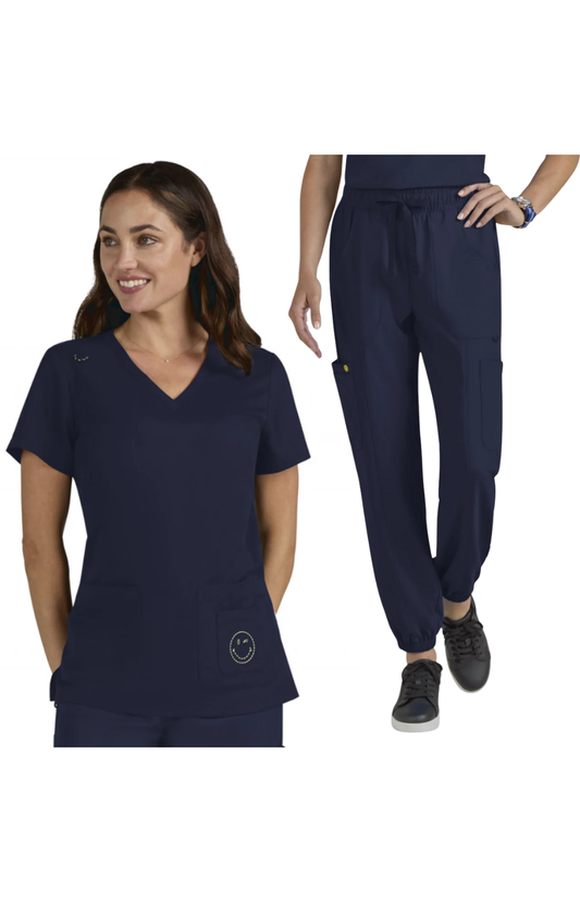 Conj. Mujer Koi X Smiley World Blissful / Jolly Jogger Navy