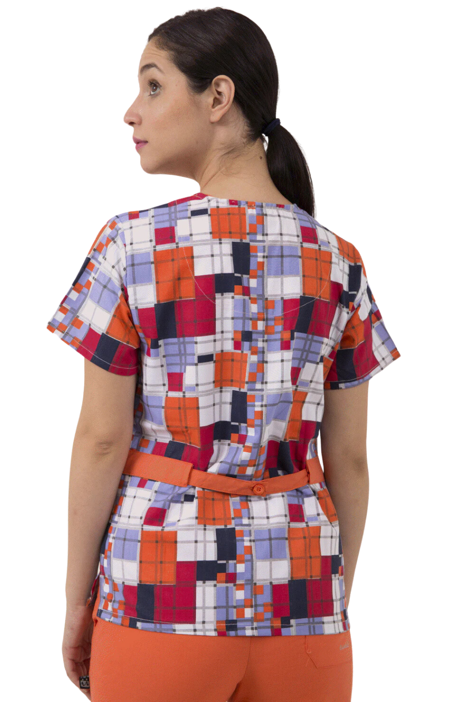 OUT Filipina Mujer Lakhanii Estampada Mod.3153 Geo Squares Coral