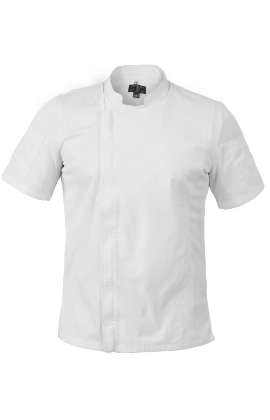 Filipina Unisex Chef Code Mod. Cool Breeze Manga Corta Zipper White