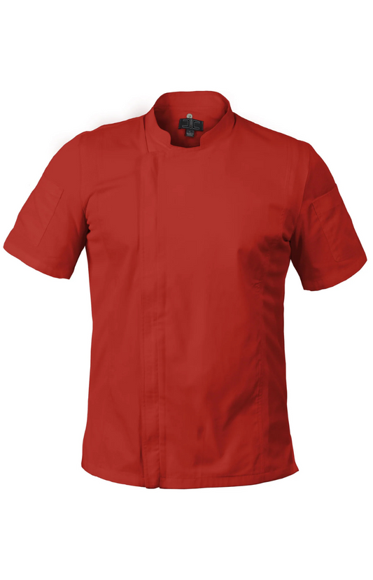 Filipina Unisex Chef Code Mod. Cool Breeze Manga Corta Zipper Red