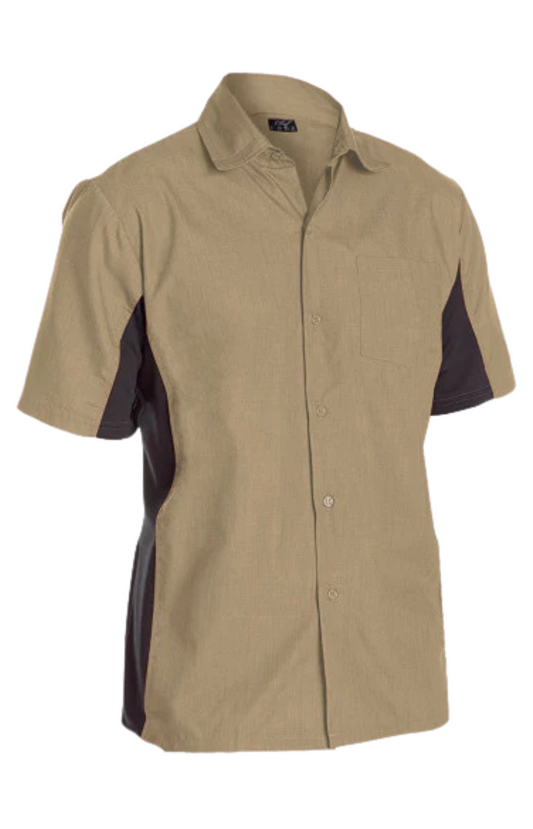Camisa Unisex Chef Code Mod. Cool Breeze Khaki / Black