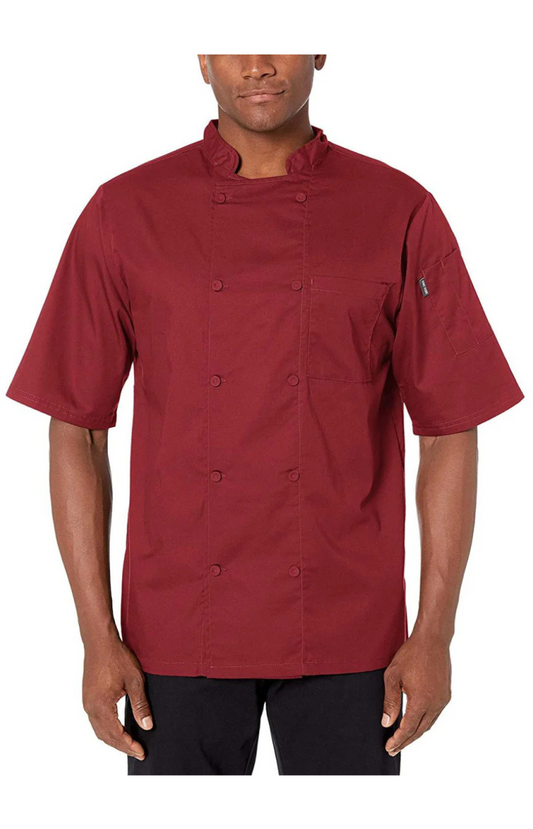 Filipina Unisex Chef Code Mod. Cool Breeze Espalda Ventilada Burgundy