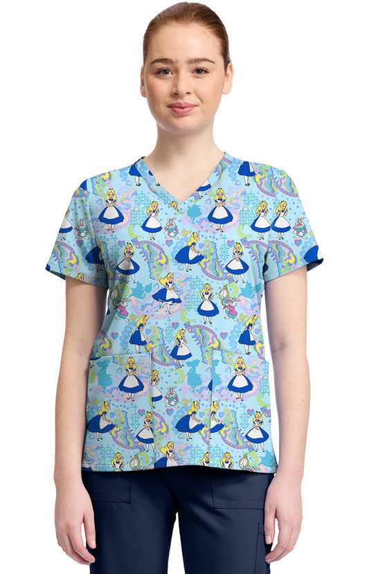 SUMMER25 Filipina Mujer Cherokee Tooniforms PFA Mod.TF796ALDL Alicia En El Pais de las Maravillas