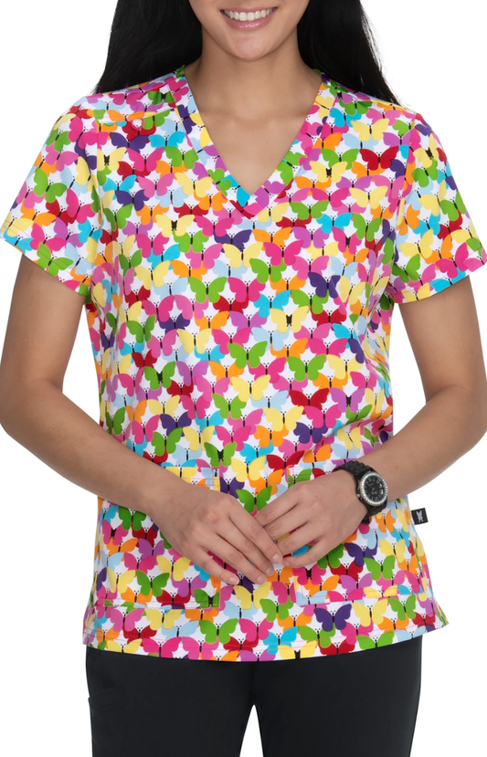 Filipina Mujer Koi French Bull Estampada Mod. Lulu Butterfly Ribbon