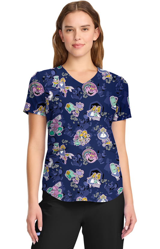 SPRING25 Filipina Mujer Cherokee Tooniforms PFA Mod.TF737ALWF Alicia en el País de las Maravillas