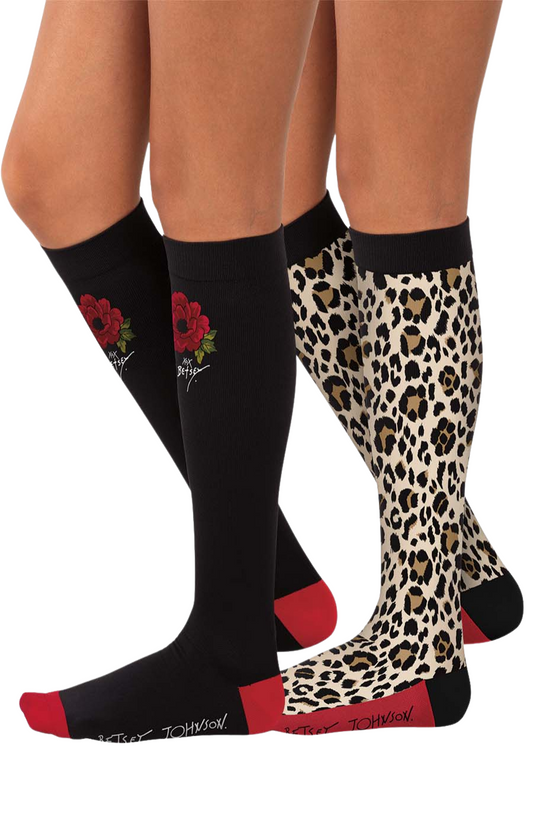 Calceta Compresión Mujer Koi Betsey Johnson Mod. Floral Cheetah
