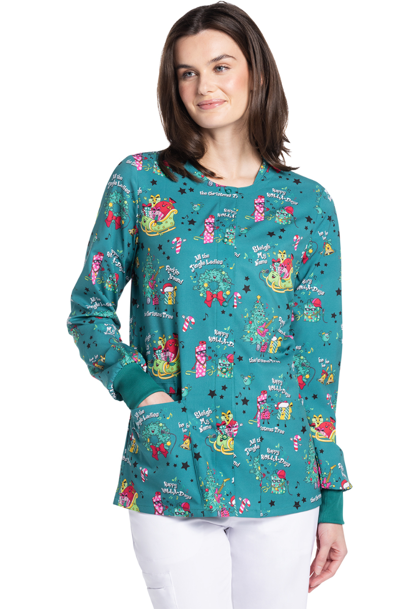 Cubrepolvos Mujer Cherokee Prints Navidad Mod. CK321 SGMN Sleigh My Name