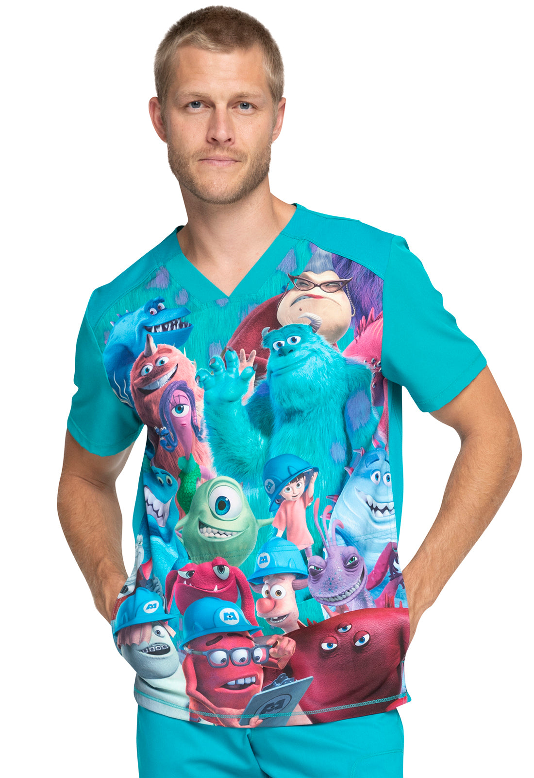 Filipina Hombre Cherokee Tooniforms Mod.TF714MCPY Monsters Inc